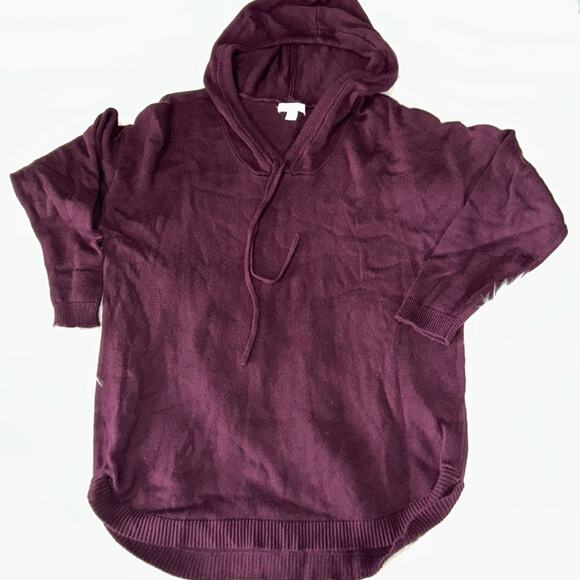 Woman’s New York & Co. Purple Hooded Sweater Size Medium - Picture 1 of 7